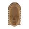 Brown Polystone Primitive African Mask Sculpture 11" x 20" x 6"